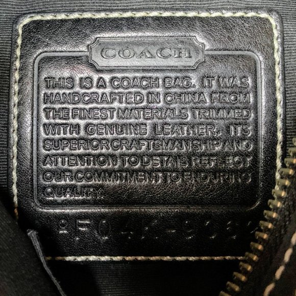 Coach Black and Gray Shoulder Bag with Signature Monogram - Picture 8 of 8